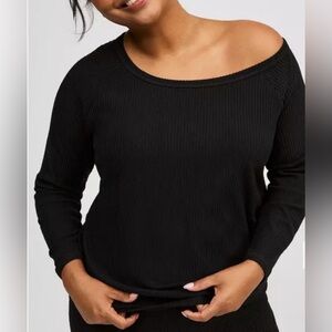 Torrid Black Sexy Off The Shoulder Top textured material size 3X